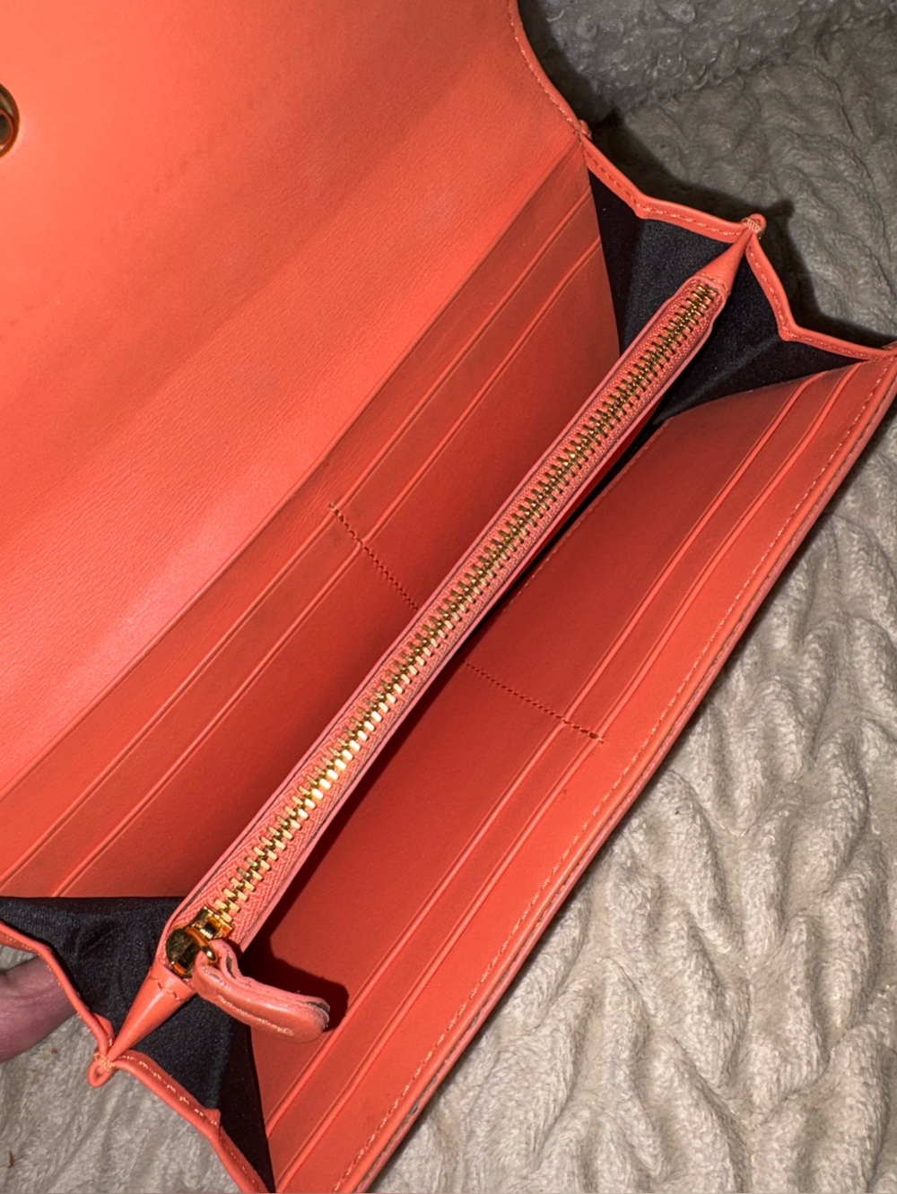 Versace Medusa Leather Continental Wallet โ Coral/Salmon Pink โ Made in Italy - Picture 5 of 15